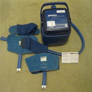 BREG Polar Cube recirculation pump with shoulder and knee pads.